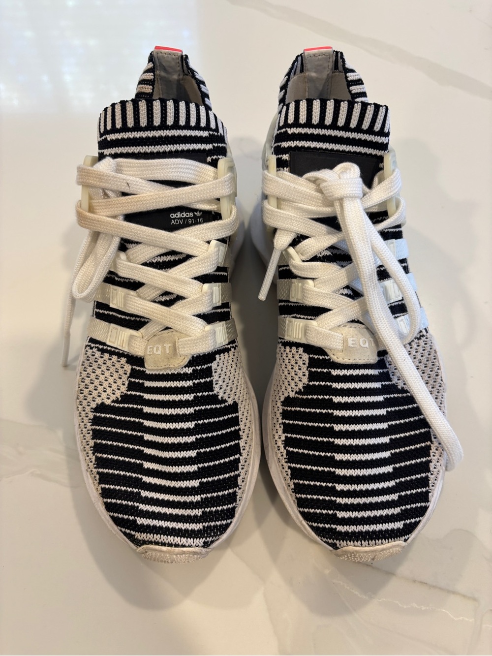 adidas Originals Women’s Primeknit Stripe Sneakers — Black, White
